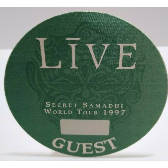 Live Backstage Pass Original 1997 Concert Tour Secret Samadhi Rock Green Demon - Picture 1 of 3
